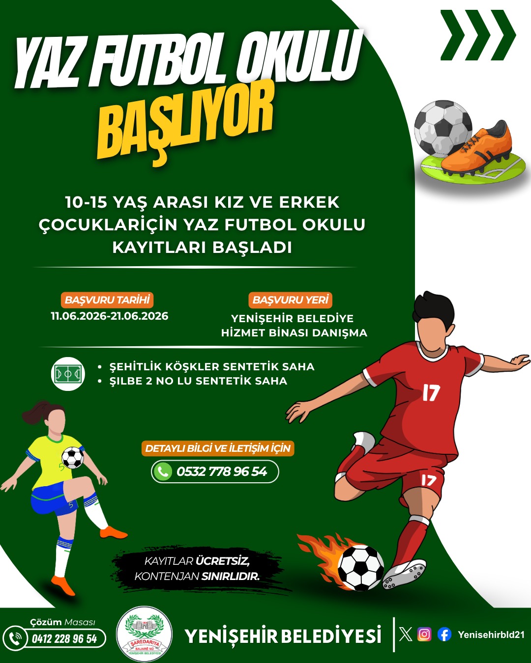 Yaz Futbol Okulu Başlıyor