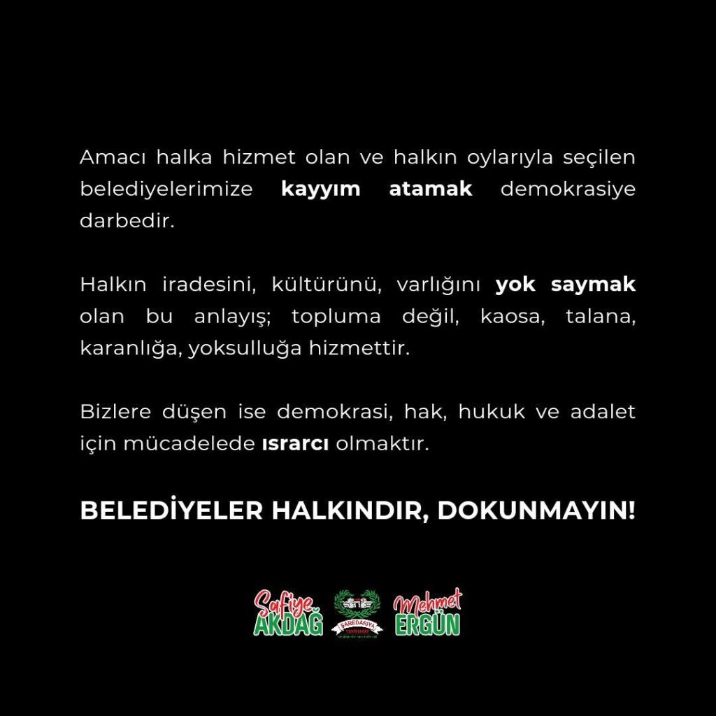 Belediyeler halkındır, dokunmayın!