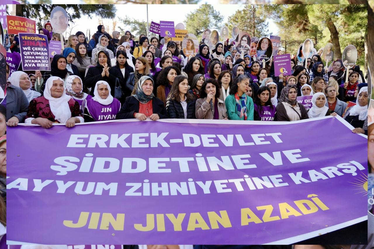 Eş Başkan Akdağ ve Meclis Üyeleri Mardin'de “25 Kasım Kadına Yönelik Uluslararası Mücadele Günü" Yür